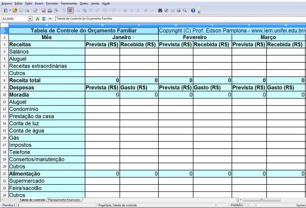 Planilha De Controle Financeiro Pessoal Empresa Excel Grátis