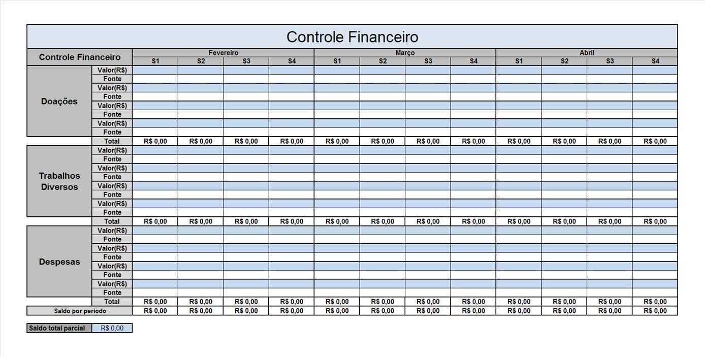 Planilha de Controle Financeiro