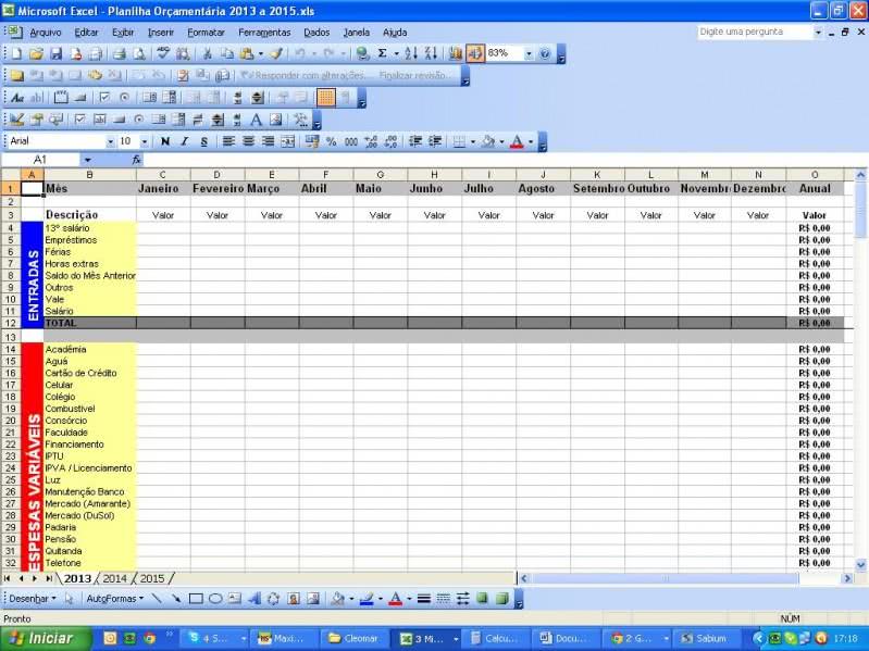 Planilha de Controle Financeiro