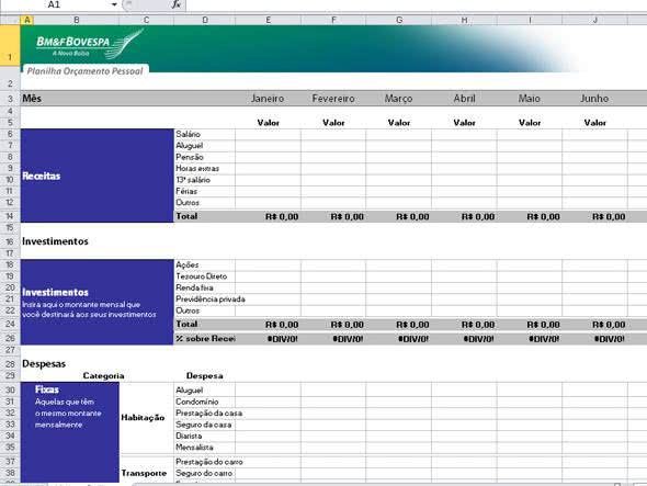 Planilha de Controle Financeiro