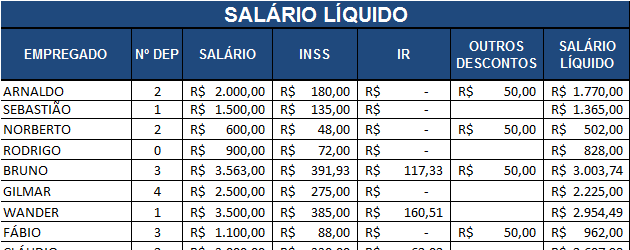 Planilha de Controle Salarial ( Foto: Divulgação)