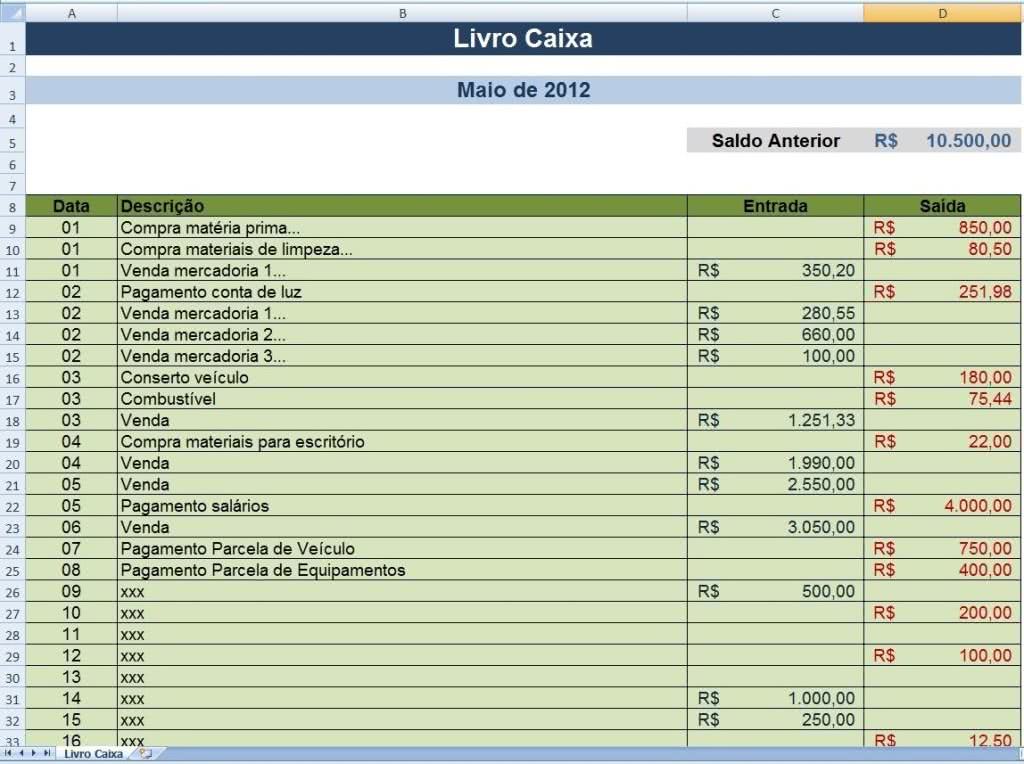 Planilha Fluxo De Caixa Excel Planilhas Planilha De Or 231 Amento