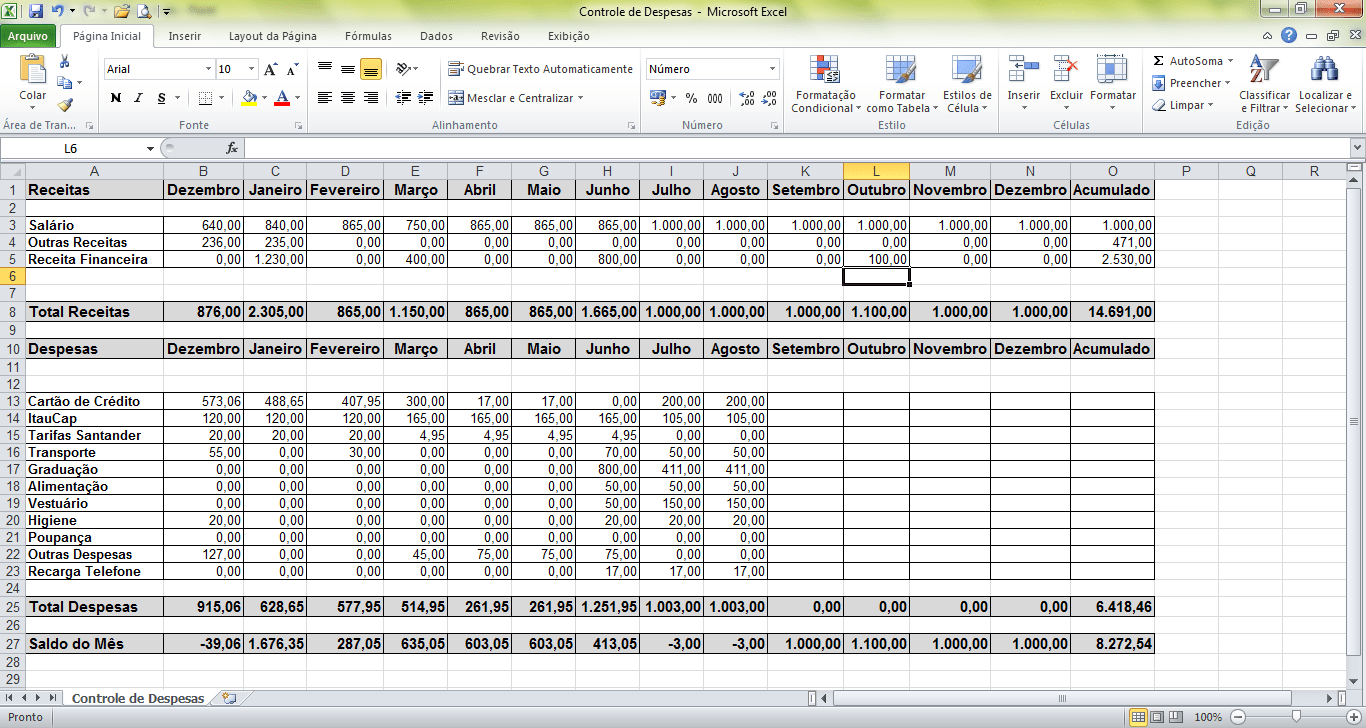 Planilha De Controle De Despesas Controle De Gastos Excel Grátis