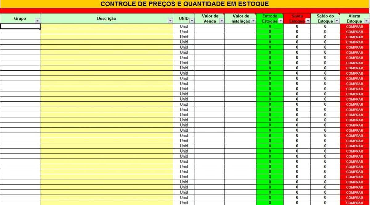 Baixar Planilha De Controle De Estoque Excel Gratis Apalonsafe 0987