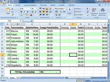 Planilha de Controle de Horas ( Foto: Divulgação)