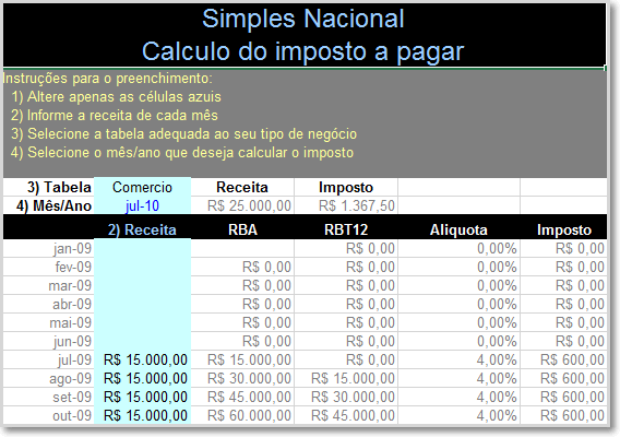 Planilha de Controle de Impostos 3