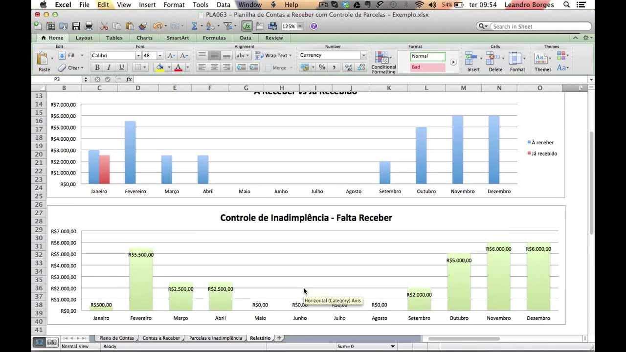 Planilha de Controle de clientes Inadimplentes