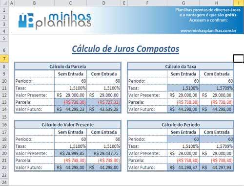 Planilha de Controle de Juros