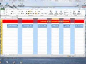 Planilha de Controle de Combustível