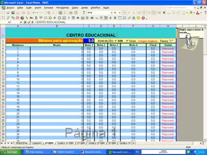 Planilha de Controle de Notas de Alunos 7